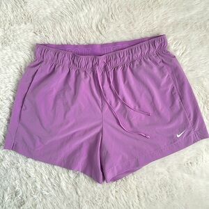 Nike Atheltic Gym Running Shorts Just Do it Size L Womens Pink Purple